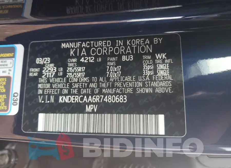 KNDERCAA6R7480683 Photo# 12