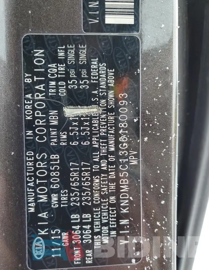 KNDMB5C13G6180093 Photo# 13