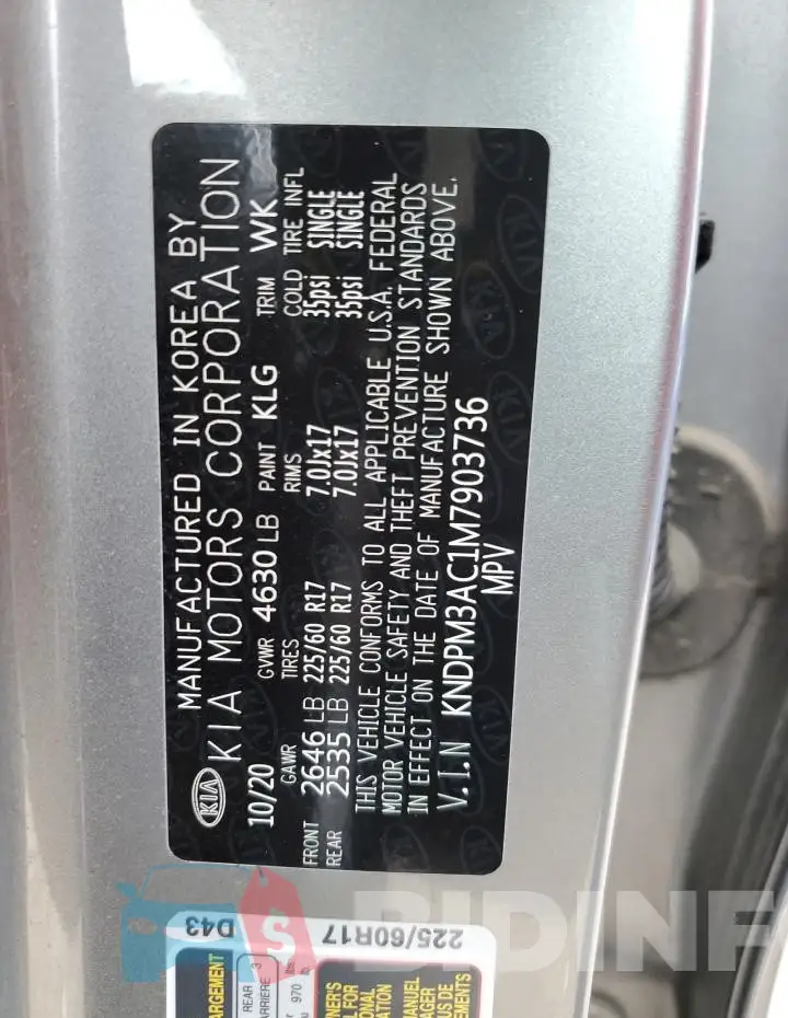 KNDPM3AC1M7903736 Photo# 12
