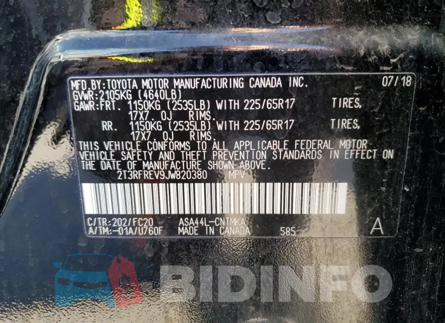 2T3RFREV9JW820380 Photo# 12