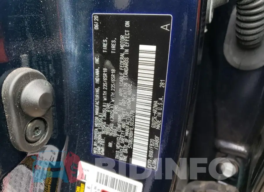 5TDBZRBH1LS035279 Photo# 13
