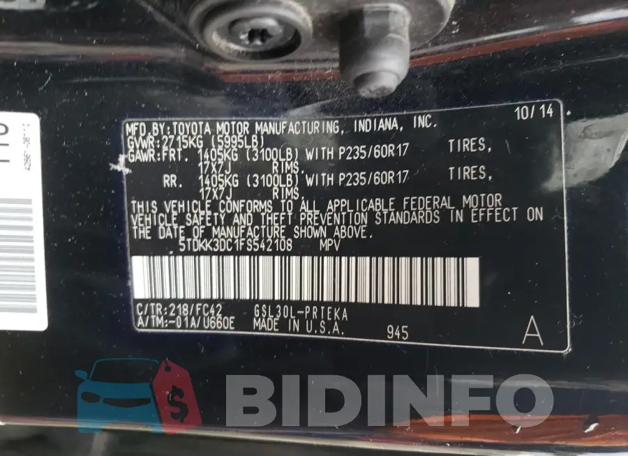 5TDKK3DC1FS542108 Photo# 13