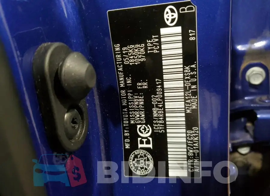 5YFB4RBE4LP009417 Photo# 13