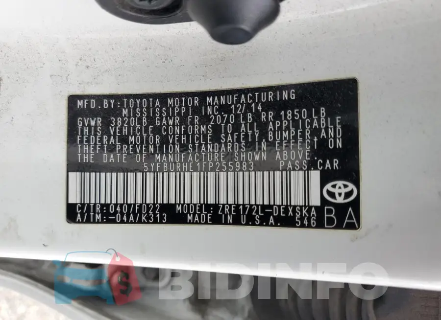 5YFBURHE1FP255983 Photo# 12