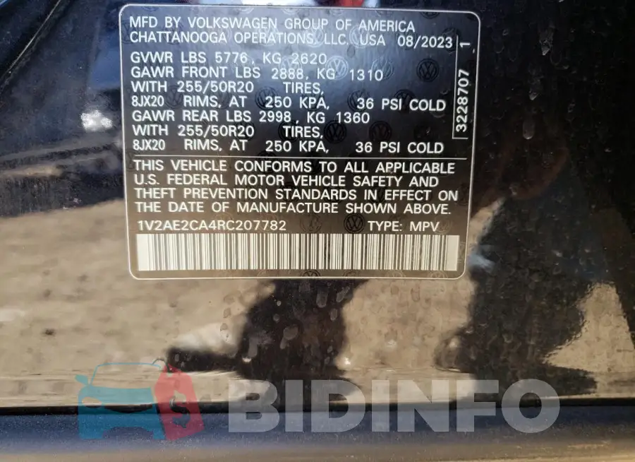 1V2AE2CA4RC207782 Photo# 13
