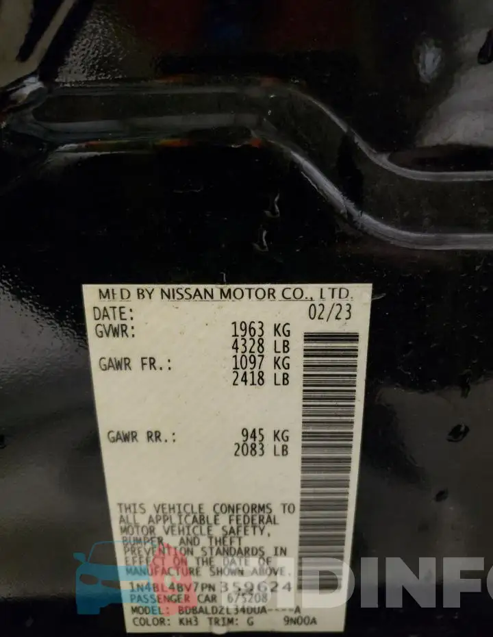 1N4BL4BV7PN359624 Photo# 13