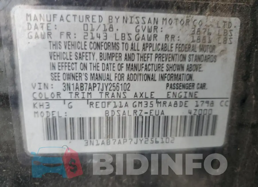 3N1AB7AP7JY256102 Photo# 12
