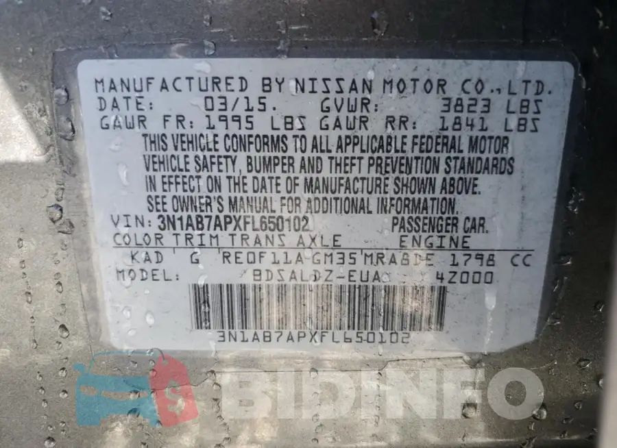 3N1AB7APXFL650102 Photo# 12