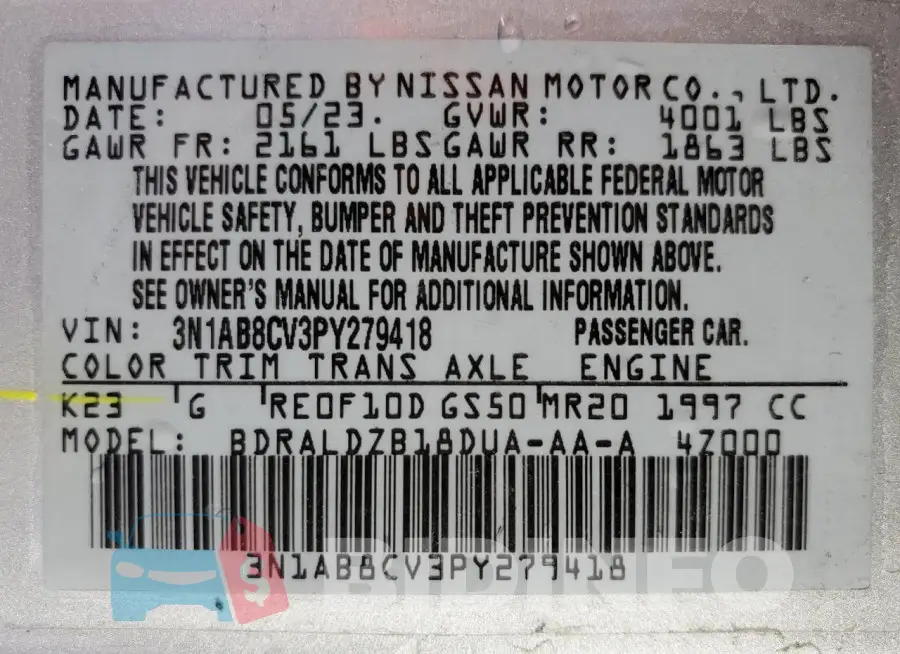 3N1AB8CV3PY279418 Photo# 13