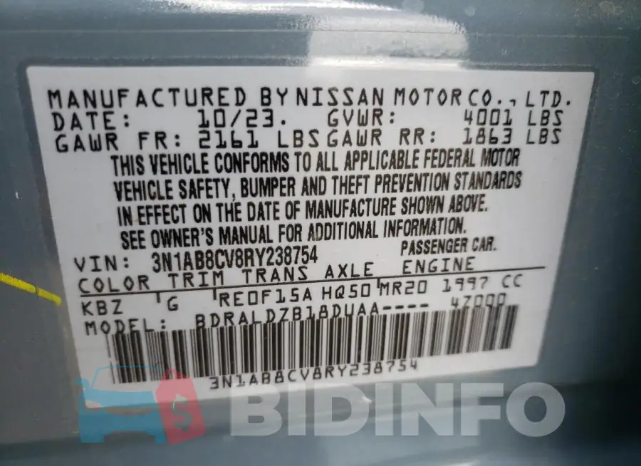 3N1AB8CV8RY238754 Photo# 13