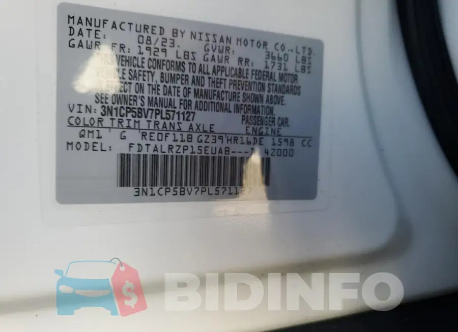 3N1CP5BV7PL571127 Photo# 12