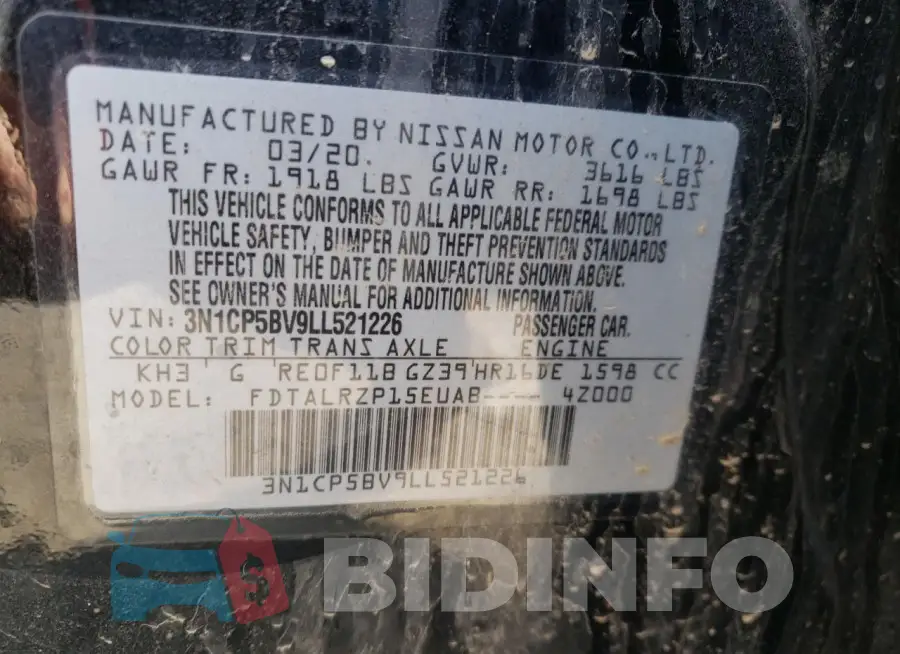 3N1CP5BV9LL521226 Photo# 12