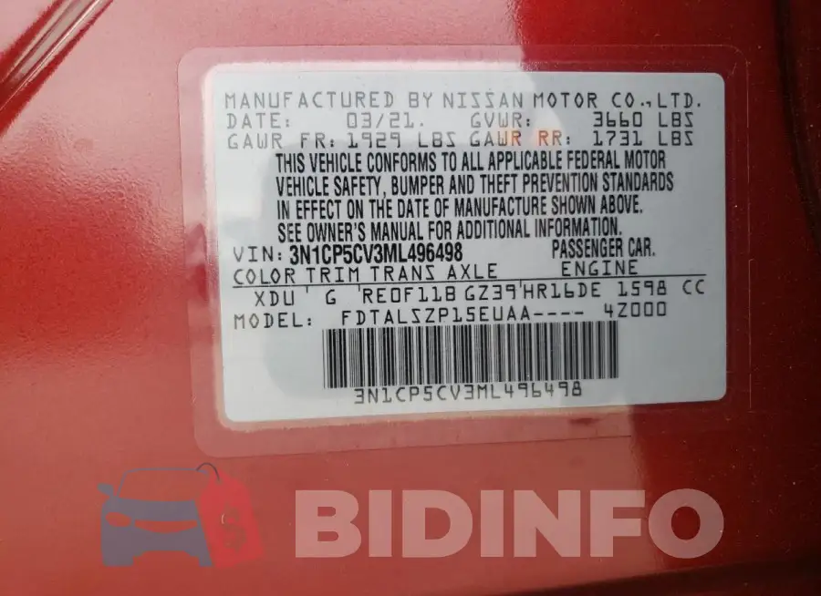 3N1CP5CV3ML496498 Photo# 14