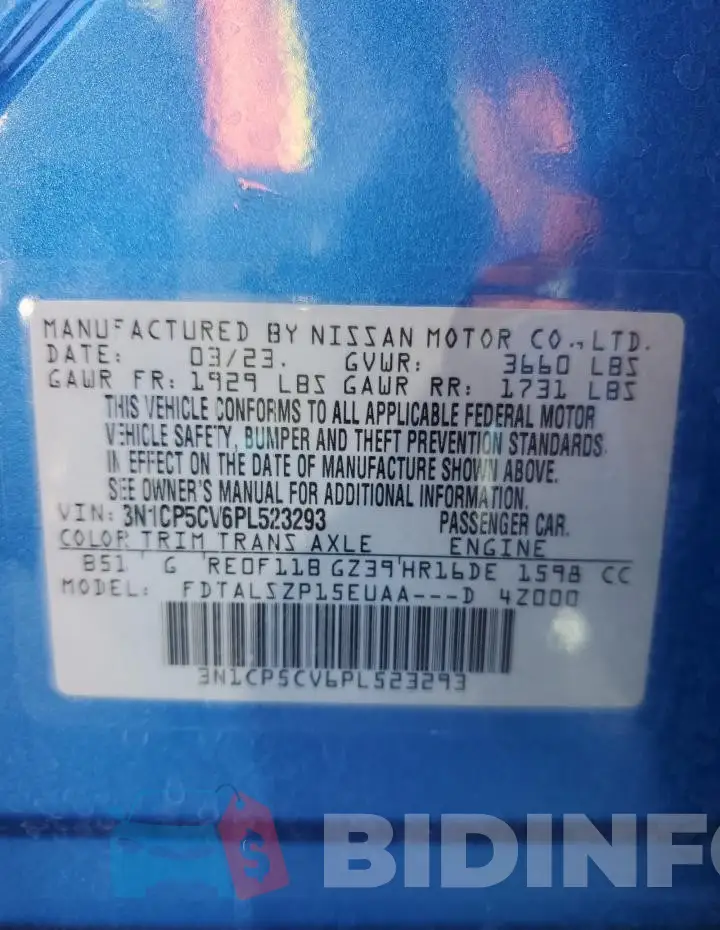3N1CP5CV6PL523293 Photo# 12