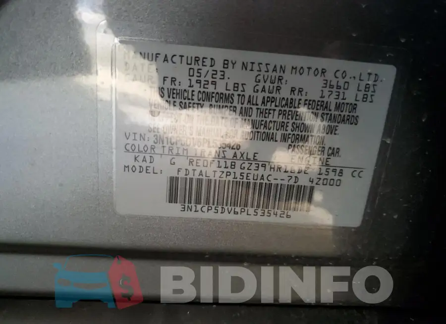 3N1CP5DV6PL535426 Photo# 13
