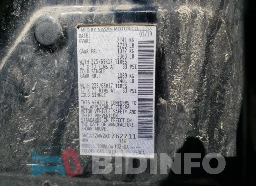 5N1AT2MV2KC762711 Photo# 14