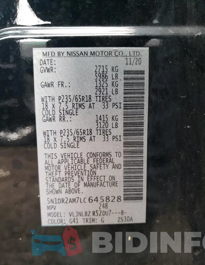 5N1DR2AM7LC645828 Photo# 13