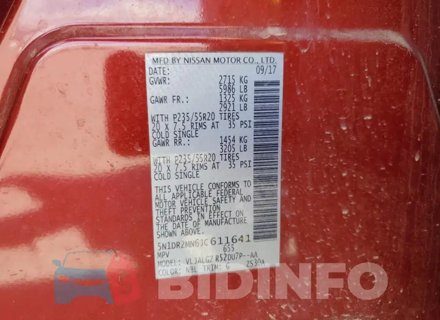 5N1DR2MN6JC611641 Photo# 13