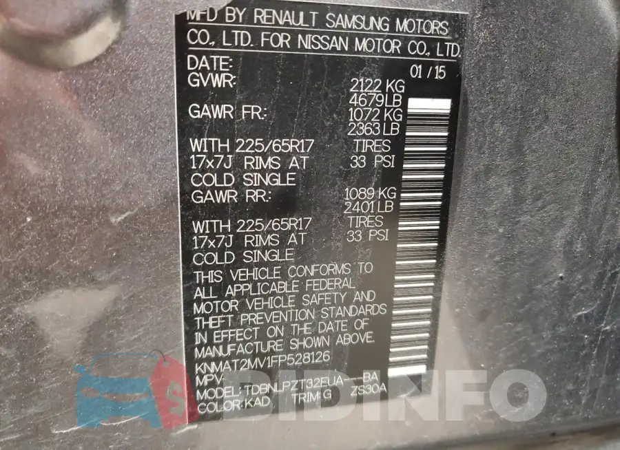 KNMAT2MV1FP528126 Photo# 12