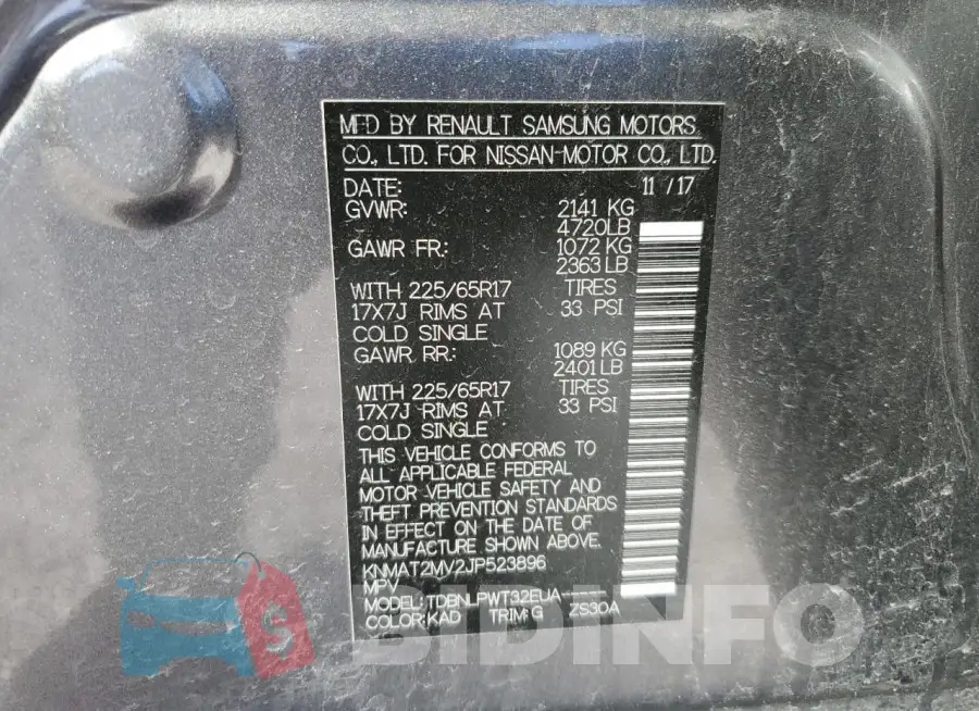 KNMAT2MV2JP523896 Photo# 13