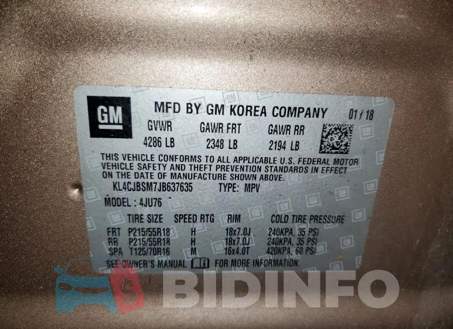 KL4CJBSM7JB637635 Photo# 13