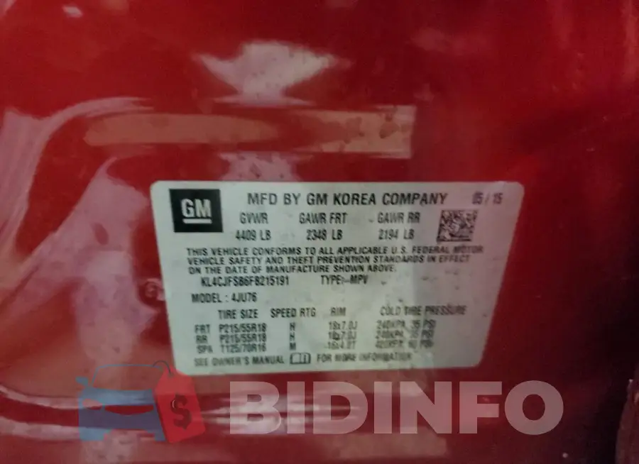 KL4CJFSB6FB215191 Photo# 13