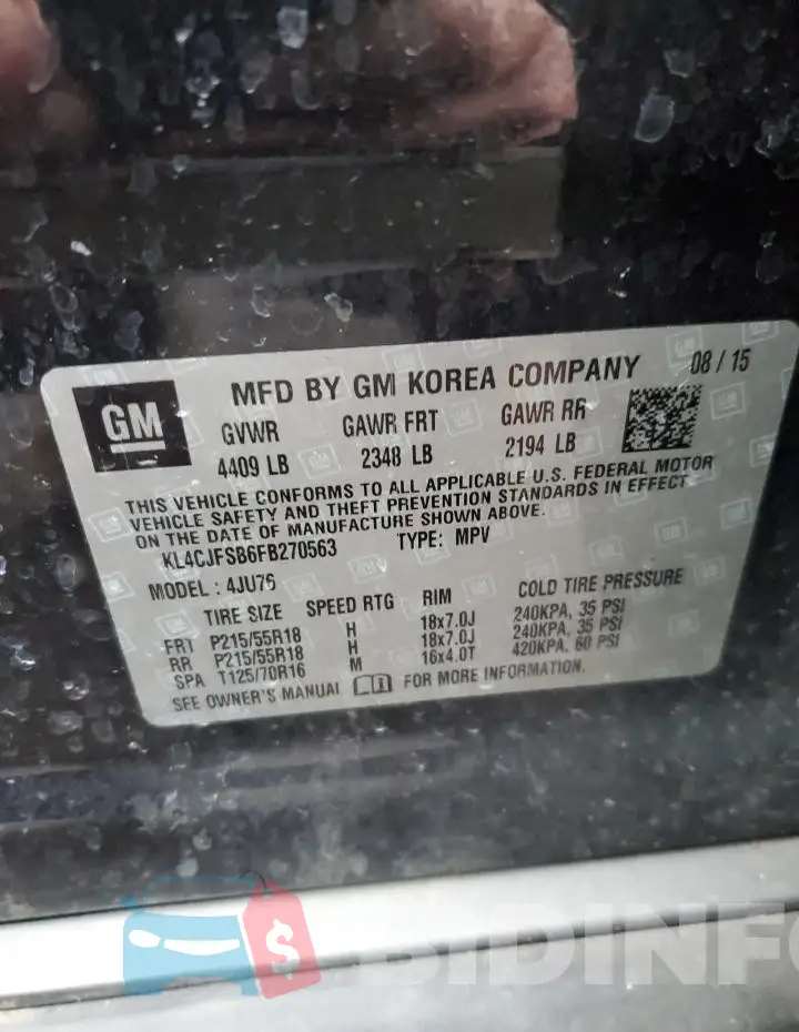 KL4CJFSB6FB270563 Photo# 12