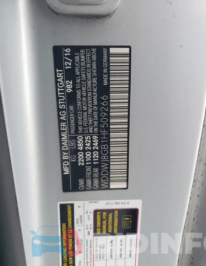 WDDWJ8GB1HF509266 Photo# 12