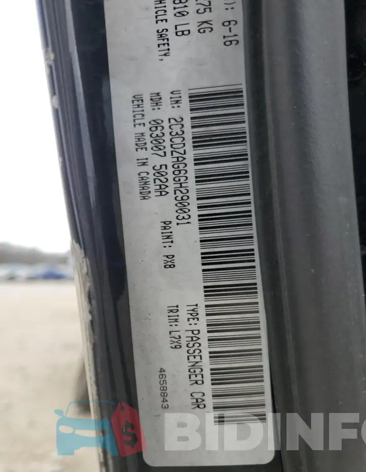 2C3CDZAG6GH290031 Photo# 12