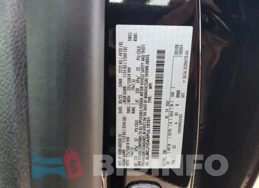 5LMCJ1DA5PUL15701 Photo# 12
