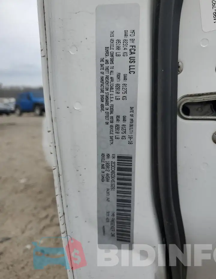 2C3CCABG5KH516281 Photo# 12