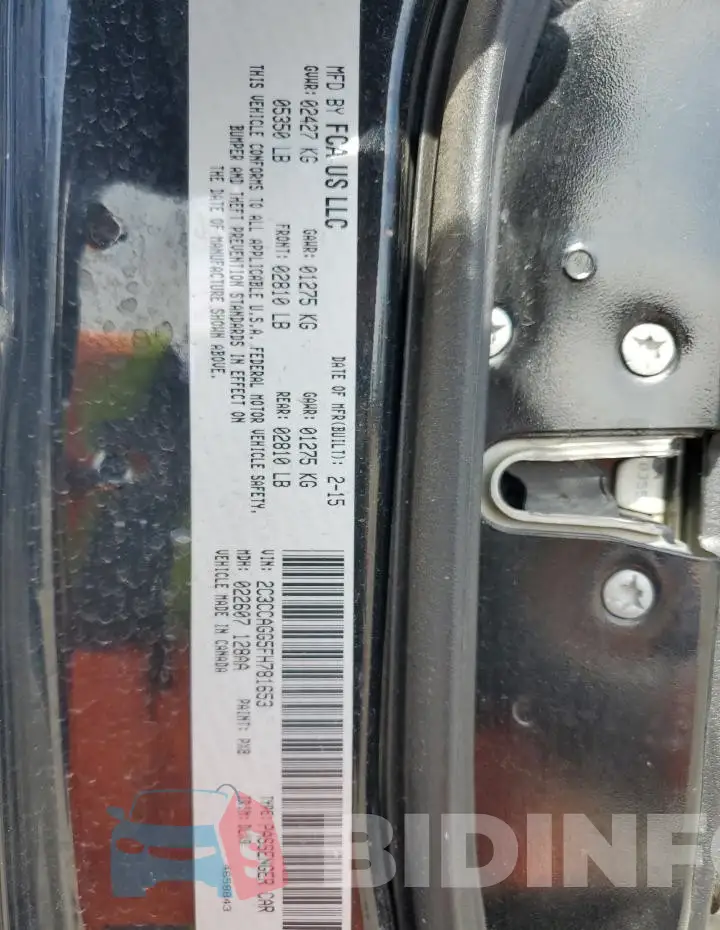 2C3CCAGG5FH781653 Photo# 12