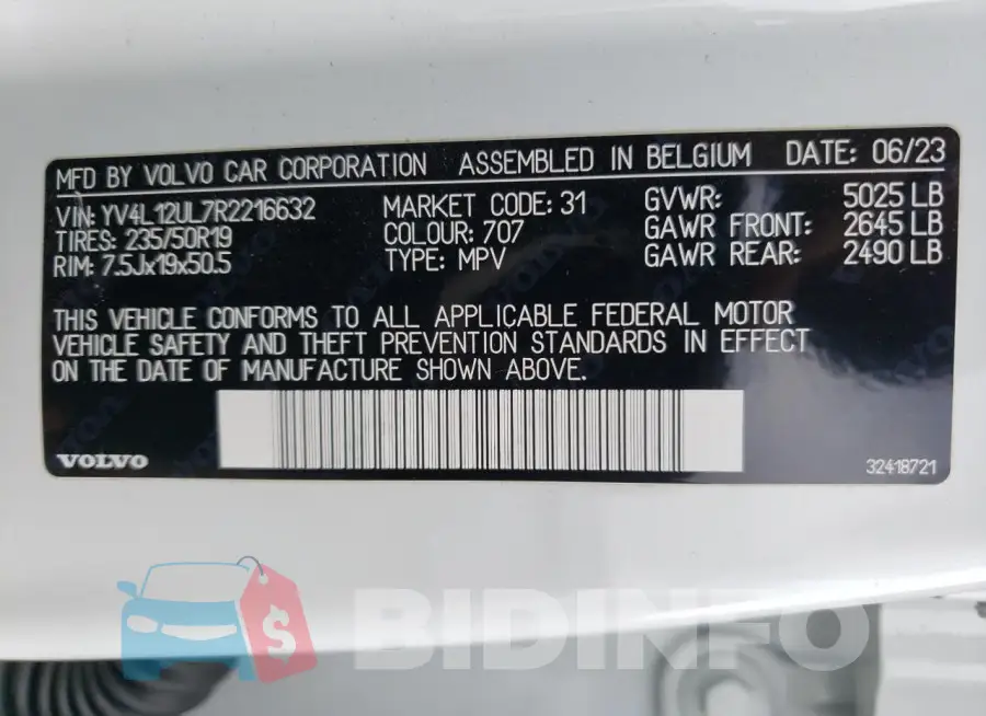 YV4L12UL7R2216632 Photo# 13