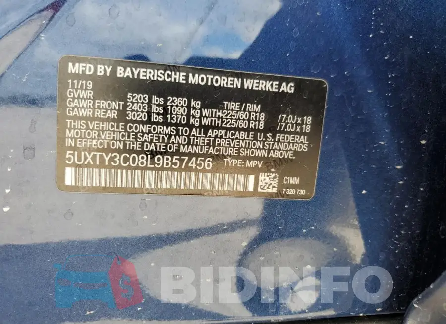 5UXTY3C08L9B57456 Photo# 13