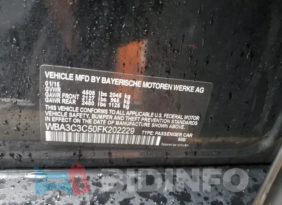 WBA3C3C50FK202229 Photo# 12