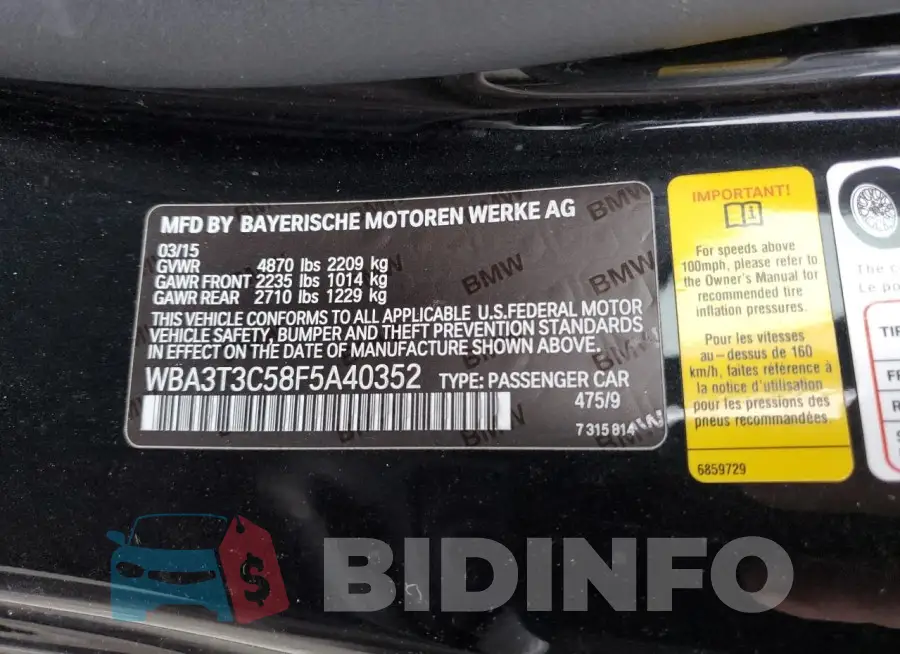 WBA3T3C58F5A40352 Photo# 12