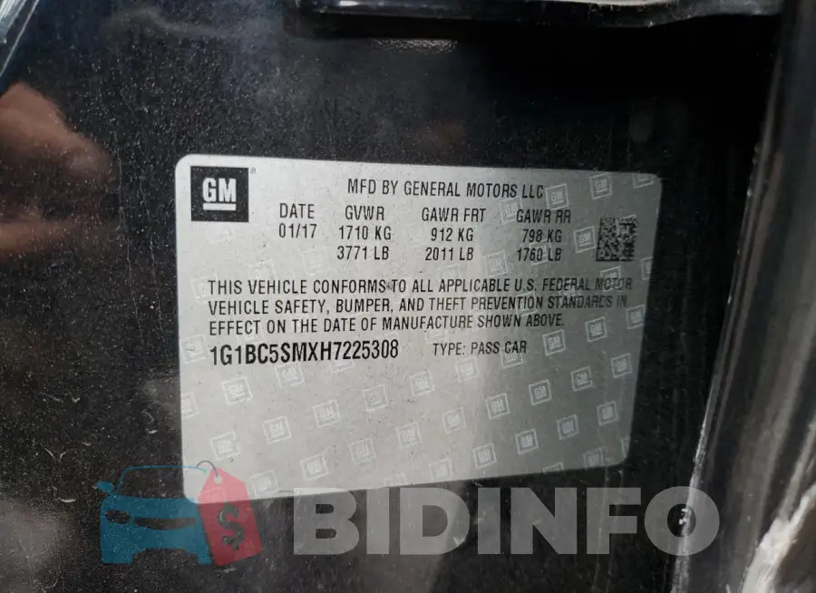 1G1BC5SMXH7225308 Photo# 12