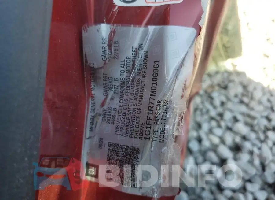 1G1FF1R77M0106961 Photo# 12
