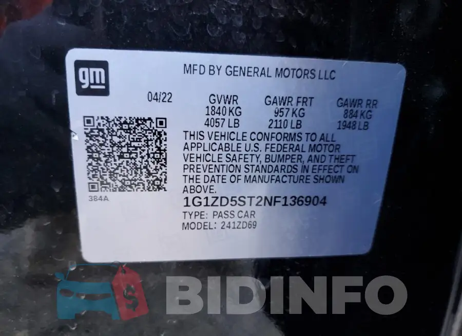 1G1ZD5ST2NF136904 Photo# 12