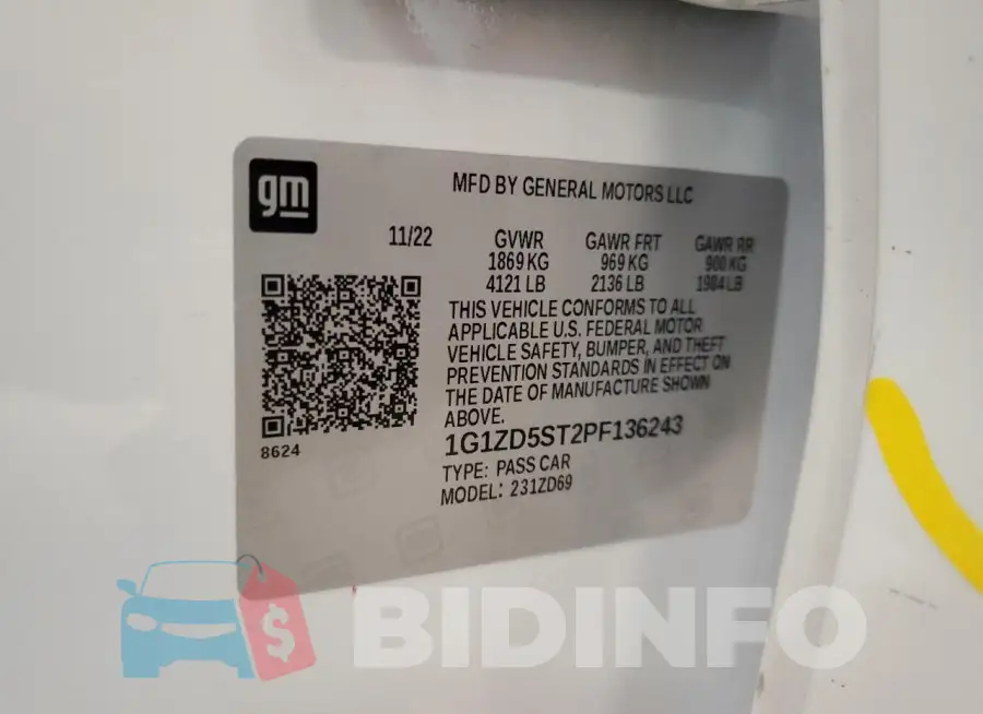 1G1ZD5ST2PF136243 Photo# 13