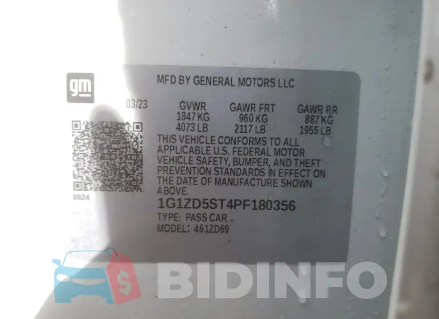 1G1ZD5ST4PF180356 Photo# 13