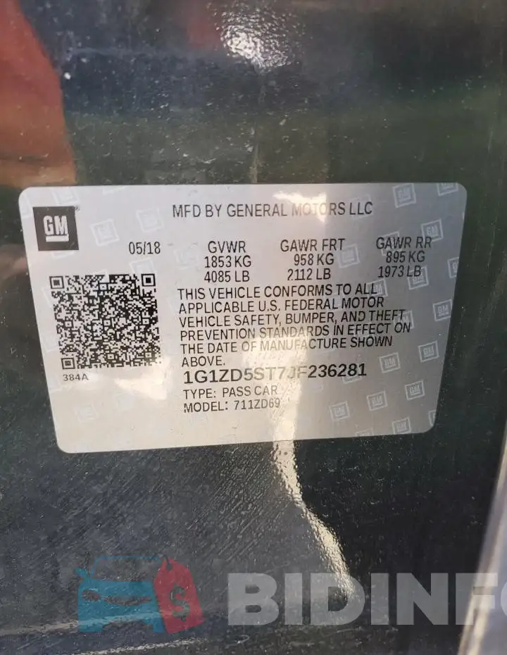 1G1ZD5ST7JF236281 Photo# 12