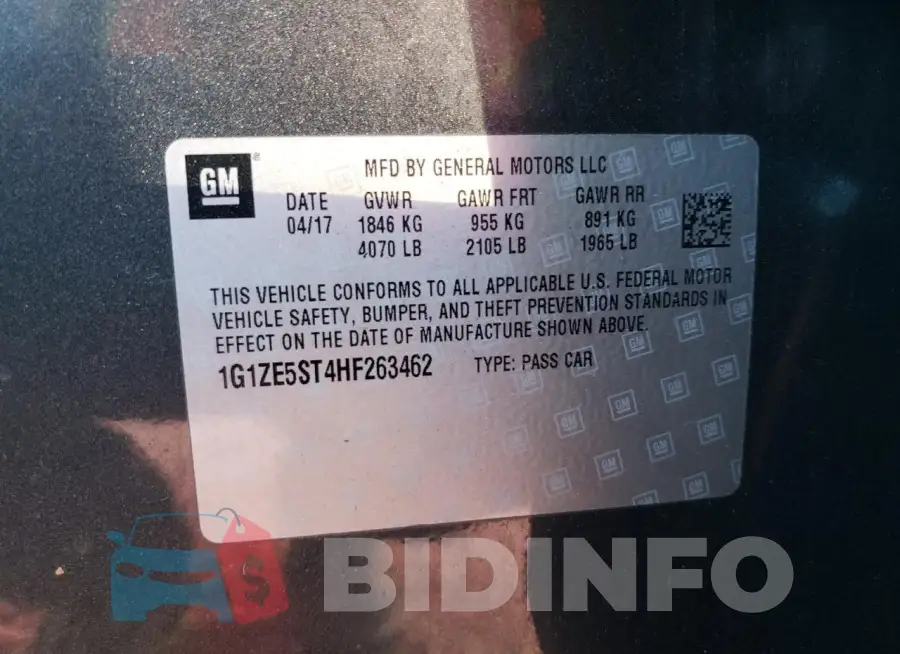 1G1ZE5ST4HF263462 Photo# 12