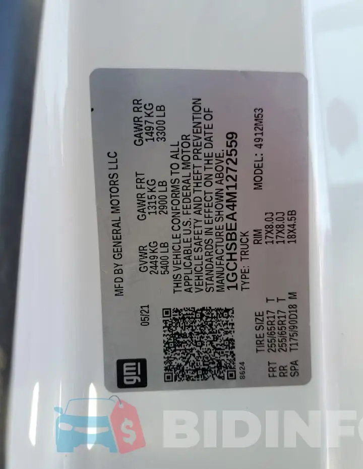 1GCHSBEA4M1272559 Photo# 12
