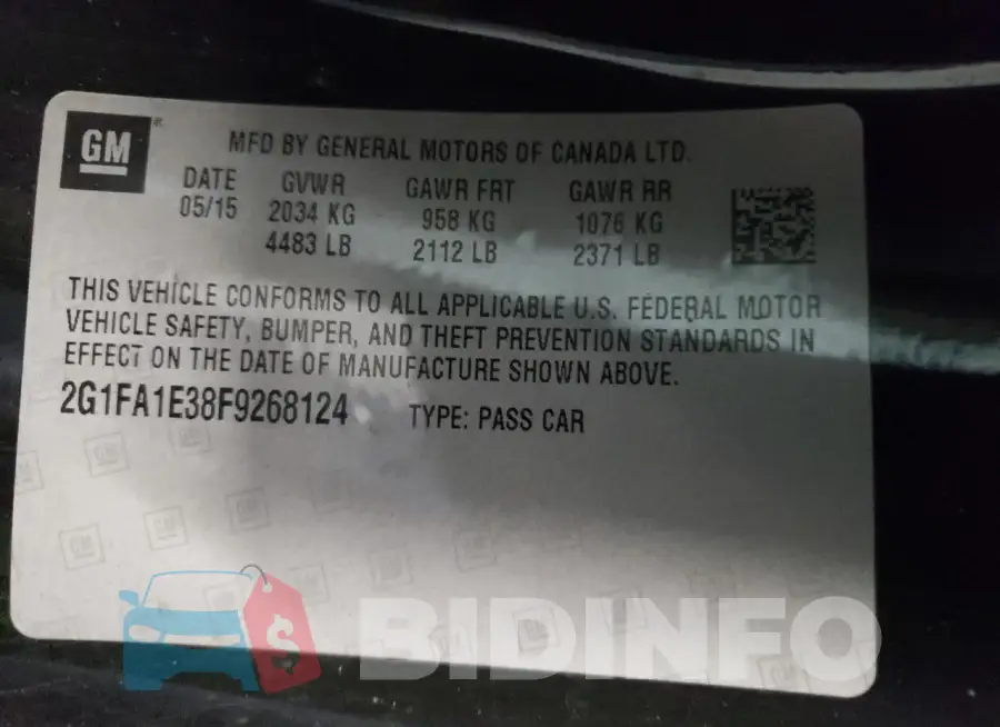 2G1FA1E38F9268124 Photo# 12