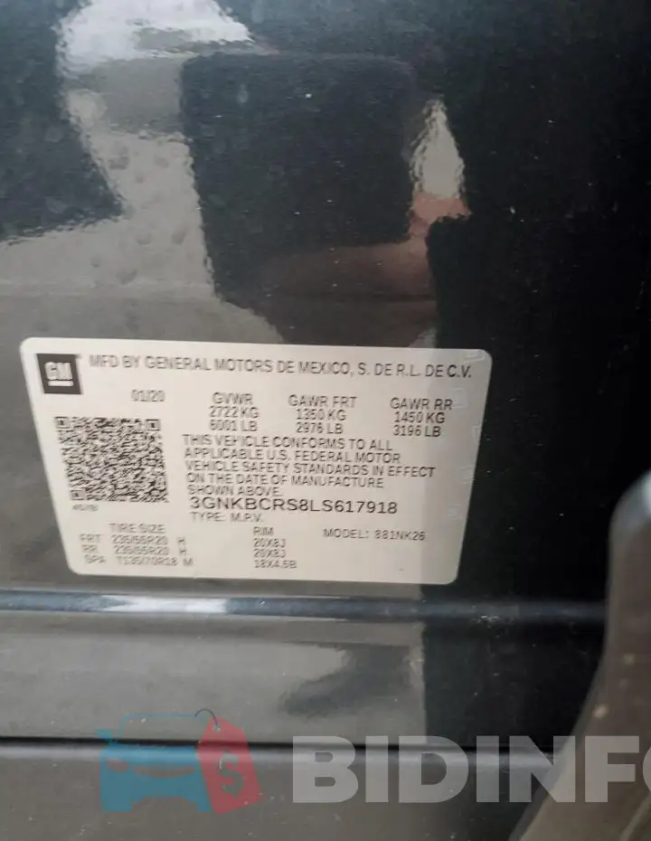 3GNKBCRS8LS617918 Photo# 13
