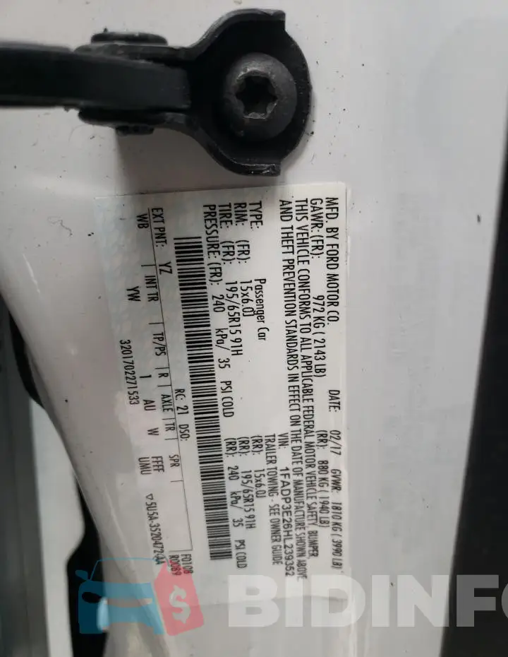 1FADP3E26HL239352 Photo# 12