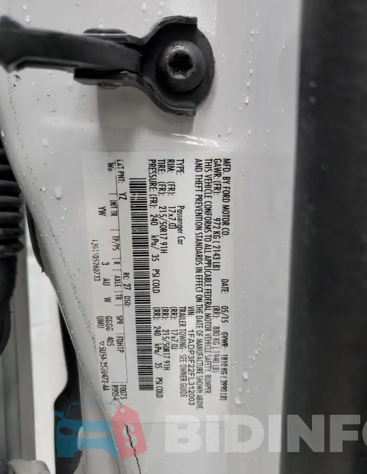 1FADP3F22FL312003 Photo# 13