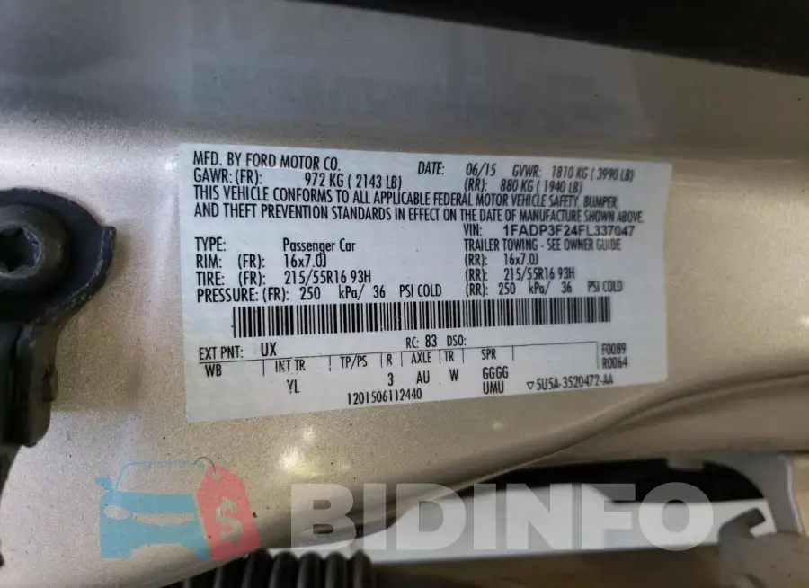 1FADP3F24FL337047 Photo# 12