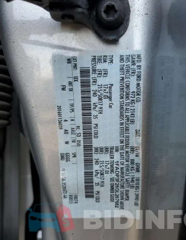 1FADP3F26GL267682 Photo# 12